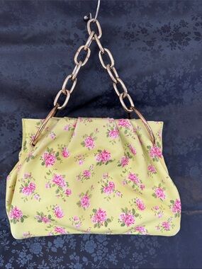 House of  Want Chain-Handle Bag in Spring Green Floral